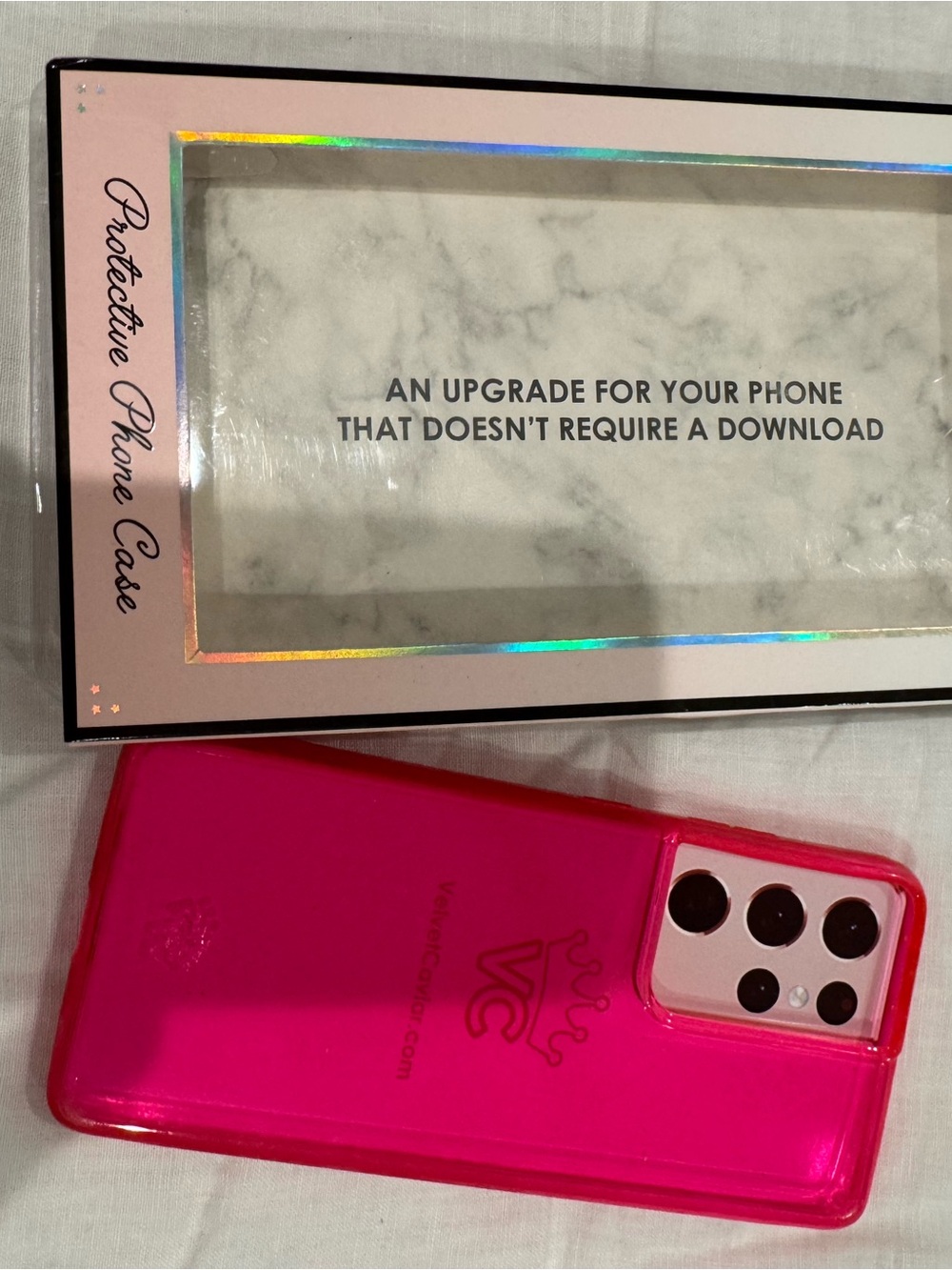 Samsung S21 Hot Pink Protective Phone Case - Slim Backup Grip Case